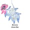 Vintage Peony Embroidery Patch 9 x 4.50 Inch Floral Applique for Garments